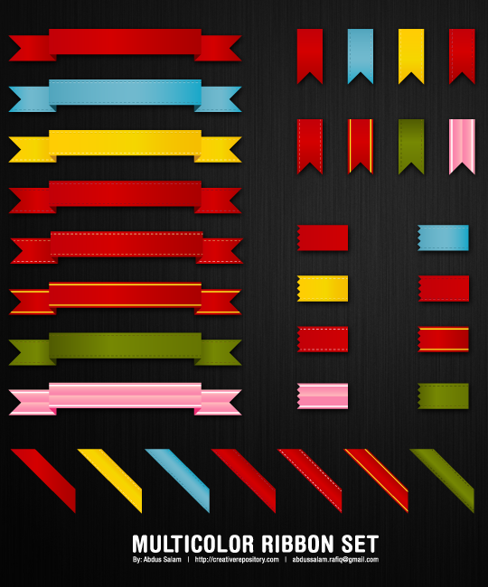 40-Multicolored-Vector-Ribbons-Set