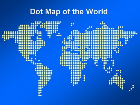 ドットやストライプでクールにデザインされた無料の 世界地図 素材 Studiodoghands