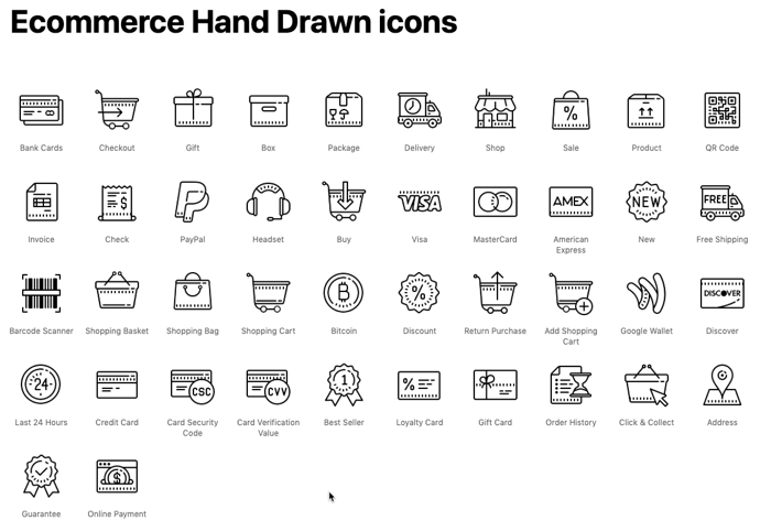 無料のeコマース関連アイコン42種類 Icons8 Ecommerce Icons Studiodoghands