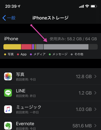 Iphoneストレージを圧迫する その他 をiphone初期化で減らそう Icloudバックアップ利用編 Studiodoghands