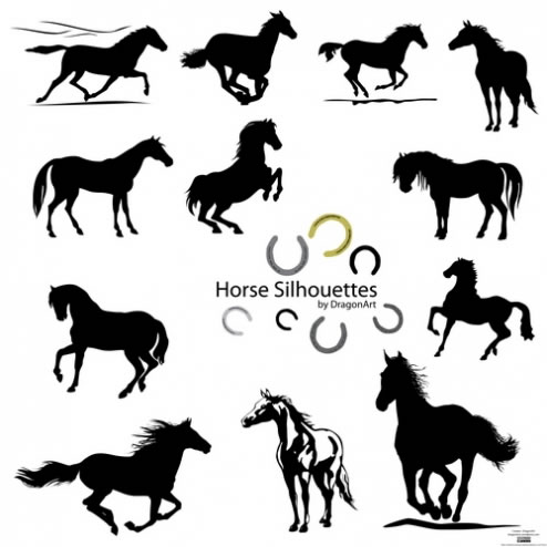 _vector-horse-silhouettes-preview-by-dragonart